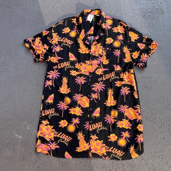 ASOS | COLLUSION Tropical Print Revere Shirt Dress US 8 M / L - Picture 4 of 9